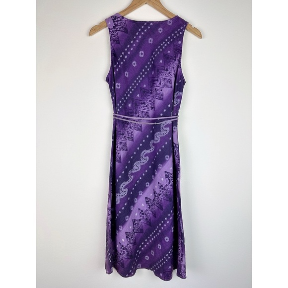 John Paul Richard Purple Patterned Linen Dress - Picture 6 of 10